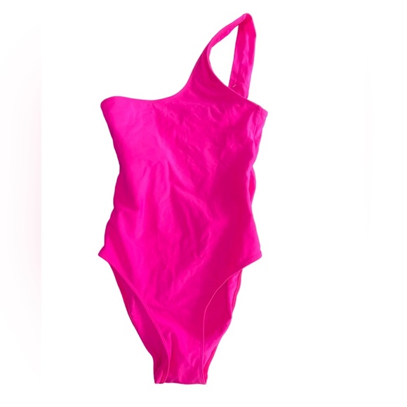 Faithfull the Brand One-Shoulder Pink Swimsuit - Picture 2 of 4